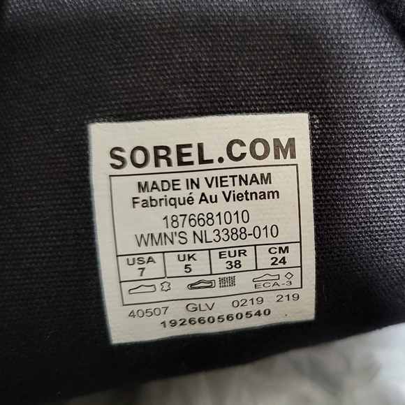 Sorel Cate Tall Boot Black Leather Suede Size 7 - Picture 11 of 11